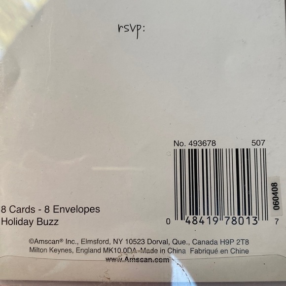 Y2K NIB “Holiday Buzz” Ornament Invitations Set of 2 (16 total) - Picture 8 of 8